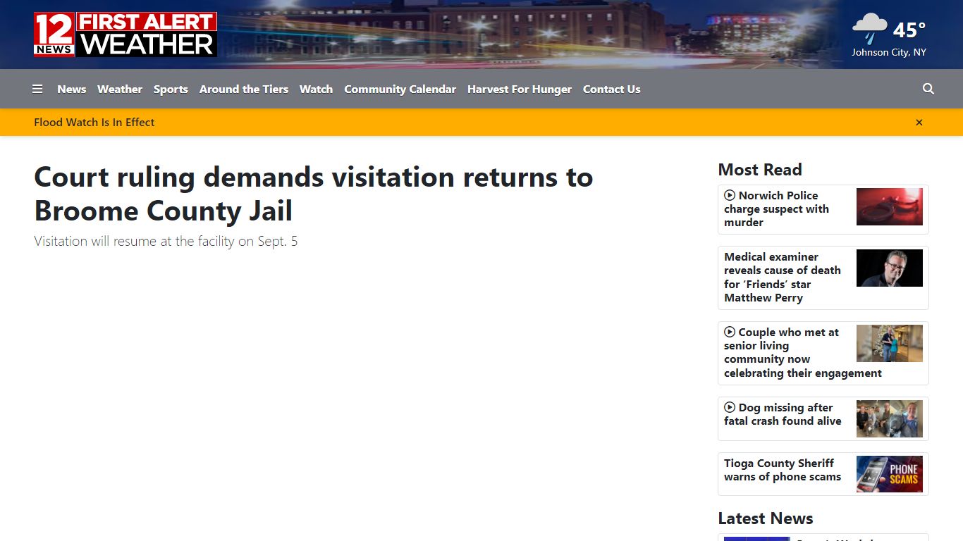 Court ruling demands visitation returns to Broome County Jail